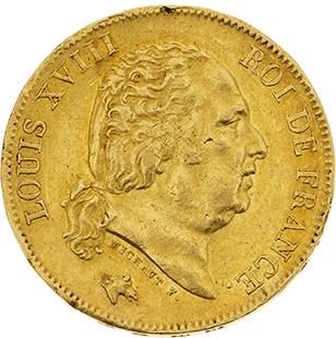 null LOUIS XVIII (1815-1824) 
40 francs or. 1822. La Rochelle (611 ex.). G. 1092....