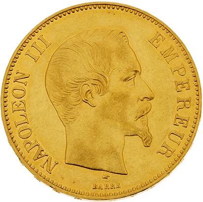 null SECOND EMPIRE (1852-1870) 
100 francs or Napoléon III, tête nue. 1855. Paris....