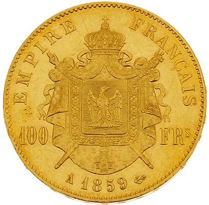 null SECOND EMPIRE (1852-1870) 
100 francs or Napoléon III, tête nue. 1859. Paris....