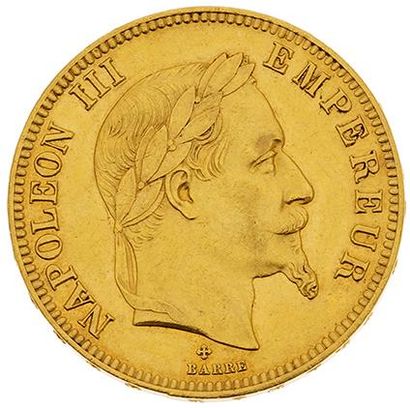 null SECOND EMPIRE (1852-1870) 
100 francs or Napoléon III, tête laurée. 1862. Strasbourg...