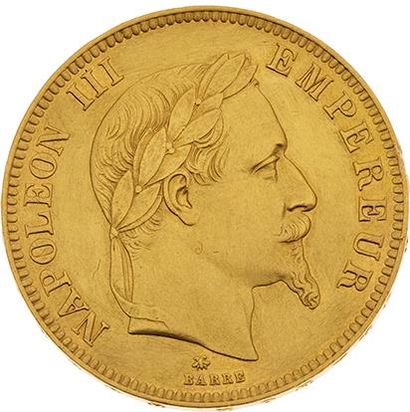 null SECOND EMPIRE (1852-1870) 
100 francs or Napoléon III, tête laurée. 1866. Paris....