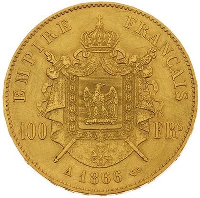 null SECOND EMPIRE (1852-1870) 
100 francs or Napoléon III, tête laurée. 1866. Paris....