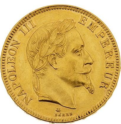 null SECOND EMPIRE (1852-1870) 
100 francs or Napoléon III, tête laurée. 1869. Paris....