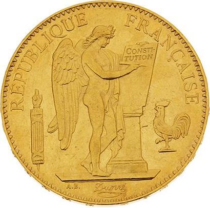 null TROISIÈME RÉPUBLIQUE (1871-1940) 
100 francs or, type Génie. 1881. Paris. G....