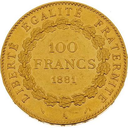 null TROISIÈME RÉPUBLIQUE (1871-1940) 
100 francs or, type Génie. 1881. Paris. G....