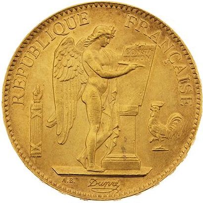 null TROISIÈME RÉPUBLIQUE (1871-1940) 
100 francs or, type Génie. 1886. Paris. G....