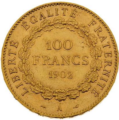 null TROISIÈME RÉPUBLIQUE (1871-1940) 
100 francs or, type Génie. 1902. Paris. G....