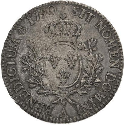 null LOUIS XVI (1774-1793)
Écu aux rameaux d'olivier. 1790. Paris. D. 1708. Supe...