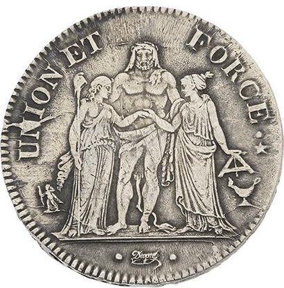 null DIRECTOIRE (1795-1799) 
5 francs. An 6. Bordeaux. G. 563. TTB à superbe