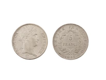 null PREMIER EMPIRE (1804-1814)
5 francs, tête laurée, revers Empire. 1812. Perpignan....