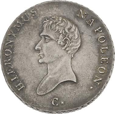 null Royaume de Westphalie : Jérôme Napoléon (1807-1813) 
2/3 de thaler, 2e type....
