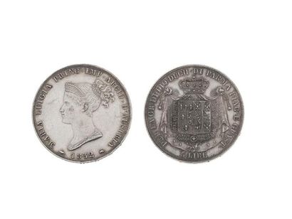 null Duché de Parme : Marie Louise (1815-1847) 
5 lire. 1832. L.M.N. 1010. Presque...