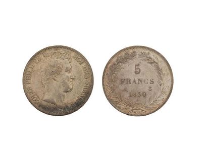 null LOUIS PHILIPPE (1830-1848)
5 francs, tête nue. 1830. Paris. G. 676. Tranche...