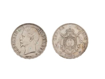null SECOND EMPIRE (1852-1870)
5 francs Napoléon III, tête nue. 1855. Paris. G. 734....
