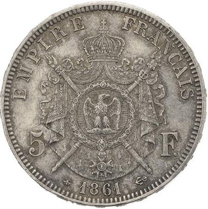 null SECOND EMPIRE (1852-1870)
5 francs Napoléon III, tête laurée. 1861. Paris (grand...