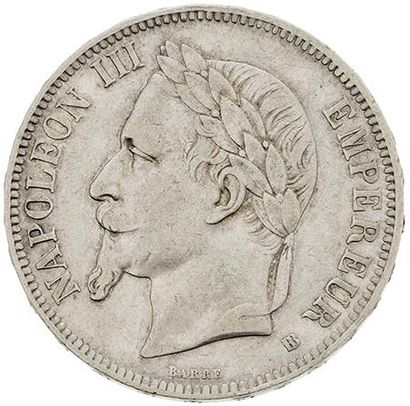 null SECOND EMPIRE (1852-1870)
5 francs Napoléon III, tête laurée. 1865. Strasbourg....