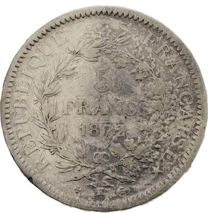 null TROISIÈME RÉPUBLIQUE (1871-1940)
5 francs, type Hercule. 1872. Bordeaux. G....