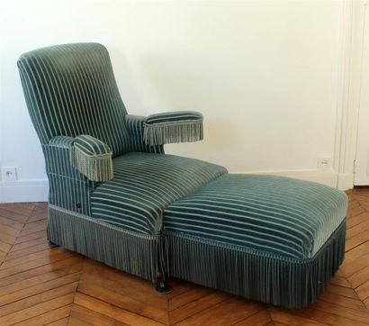 null FAUTEUIL à transformation formant chaise longue, dossier inclinable, accotoirs...