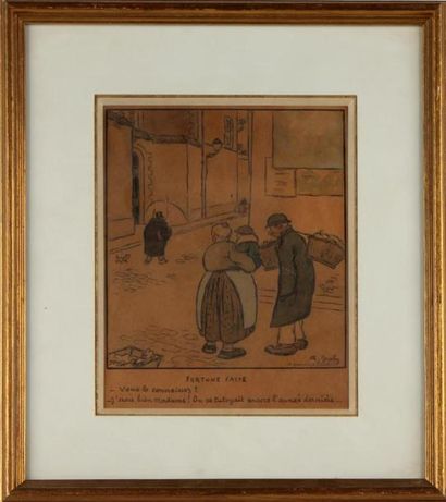 null CHARLES GENTY (1876-1956)
Fortune faite - dessin humoristique
Encre et aquarelle...
