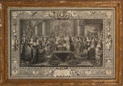 null D'APRÈS CHARLES LE BRUN (1619-1690) PAR JEAURAT
Entrevue de Louis XIV et de...