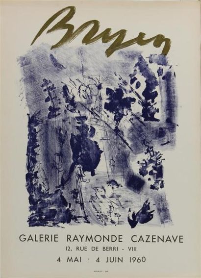 null Fort lot d'AFFICHES pour des expositions à la galerie Raymonde Cazenave, 1960-1970...