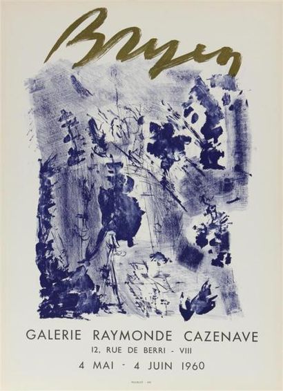 null Fort lot d'AFFICHES pour des expositions à la galerie Raymonde Cazenave, 1960-1970...