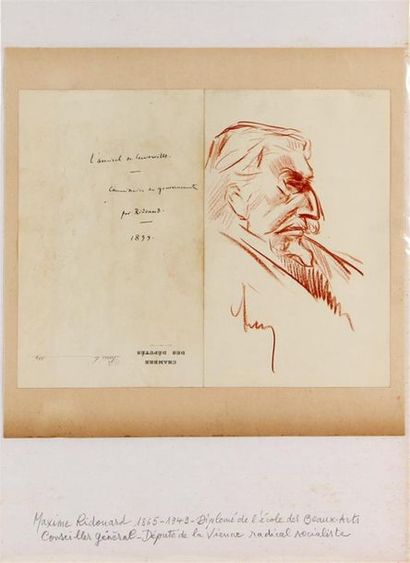 null MAXIME RIDOUARD (1865-1949), conseiller général - député de la Vienne
Cinq dessins,...