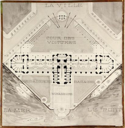 null ARCHITECTURE, ensemble de plans et projets d'hôtels particulier, bâtiments publics,...