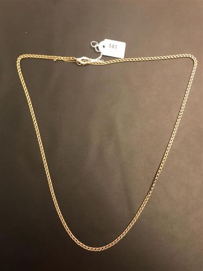 null COLLIER à mailles gourmette en or 18k (750 °/°°)
Long. 64 cm - Poids: 19,4 ...