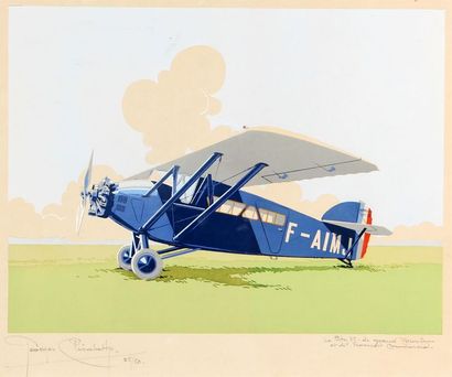 null GEORGES ELISABETH (XXe SIÈCLE)
Aviation militaire ou commerciale
Trois lithographies...
