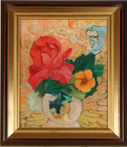 null EMMANUEL LAMOTTE (1916-1998)
Vase de fleurs
Huile sur toile, monogrammée en...
