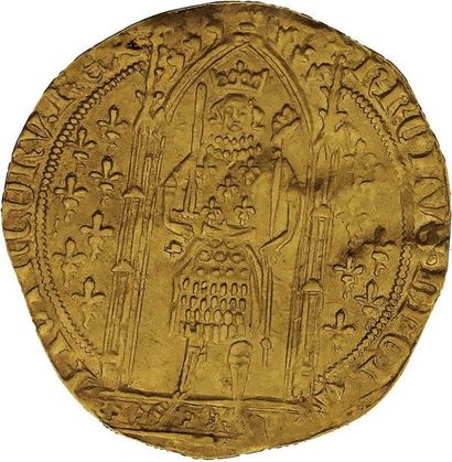 null CHARLES V (1364-1380) 
Franc à pied. D. 360. TTB
