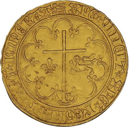 null HENRI VI (1422-1453) 
Salut d'or. Rouen. D. 443A. Superbe. 