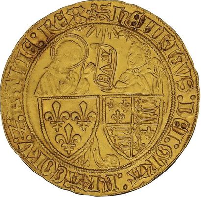 null HENRI VI (1422-1453) 
Salut d'or. Rouen. D. 443A. Superbe. 