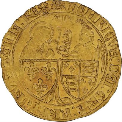 null HENRI VI (1422-1453) 
Salut d'or. Rouen. D. 443A. TTB à superbe