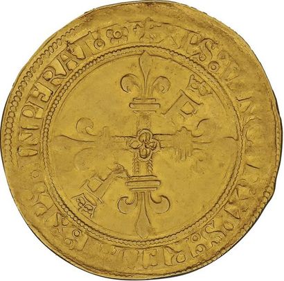 null FRANÇOIS Ier (1515-1547) 
Écu d'or au soleil du Dauphiné, 2e type. Grenoble....