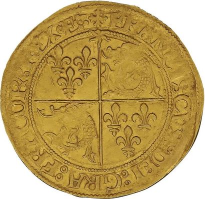 null FRANÇOIS Ier (1515-1547) 
Écu d'or au soleil du Dauphiné, 2e type. Grenoble....