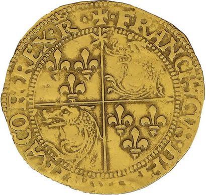 null FRANÇOIS Ier (1515-1547) 
Écu d'or au soleil du Dauphiné, 7e type. Romans. D....