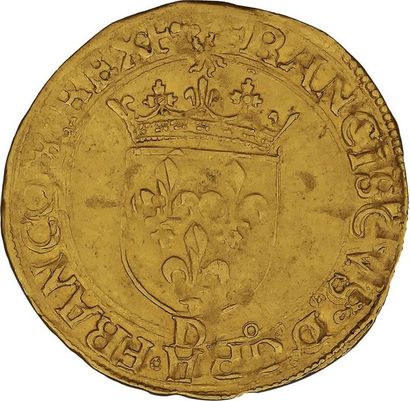 null FRANÇOIS Ier (1515-1547) 
Écu d'or au soleil, 11e type. Lyon. D. 880. TTB à...