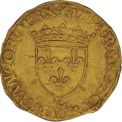 null FRANÇOIS Ier (1515-1547) 
Écu d'or au soleil, 12e type. Bayonne. D. 882. TTB...
