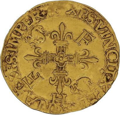 null FRANÇOIS Ier (1515-1547) 
Écu d'or aux salamandres, 2e type. La Rochelle. D....