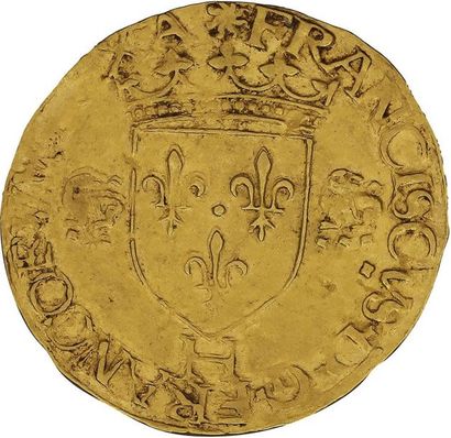 null FRANÇOIS Ier (1515-1547) 
Écu d'or aux salamandres, 2e type. La Rochelle. D....