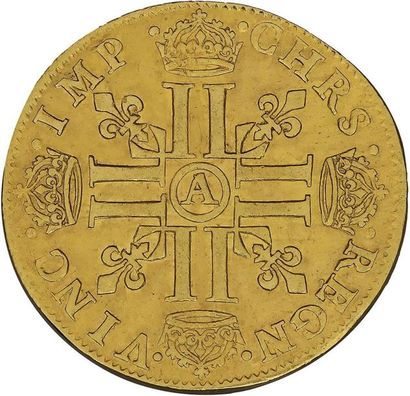 null LOUIS XIII (1610-1643) 
Double Louis d'or de Warin. 1640. Paris. D. 1297. Très...