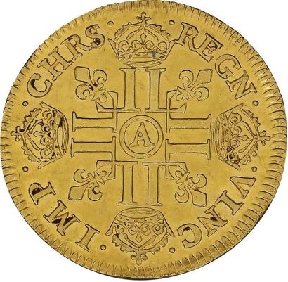 null LOUIS XIV (1643-1715) 
Louis d'or à la mèche courte. 1643. Paris. D. 1419. TTB...