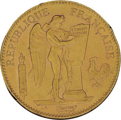 null TROISIÈME RÉPUBLIQUE (1871-1940) 
100 francs or, type Génie. 1907. Paris. G....