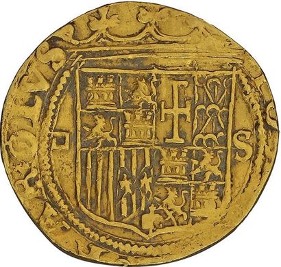 null ESPAGNE
Charles et Jeanne (1516-1556) 
Escudo d'or. 3,27 g. Séville. Fr. 153....
