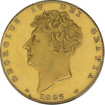 null GRANDE-BRETAGNE
George IV (1820-1830) 
Demi souverain d'or. 1825. Essai. Cf....