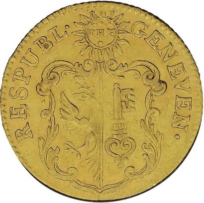 null SUISSE
Genève 
Pistole or de 35 florins. 1755. Fr. 262. TTB à superbe. 