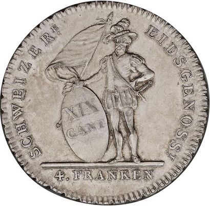 null SUISSE
Soleure
4 franken argent. 1813. kM. 73. Superbe. 