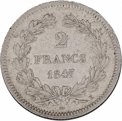 null MONNAIES FRANÇAISES en ARGENT
LOUIS PHILIPPE (1830-1848) 
2 francs. 1847. Bordeaux...